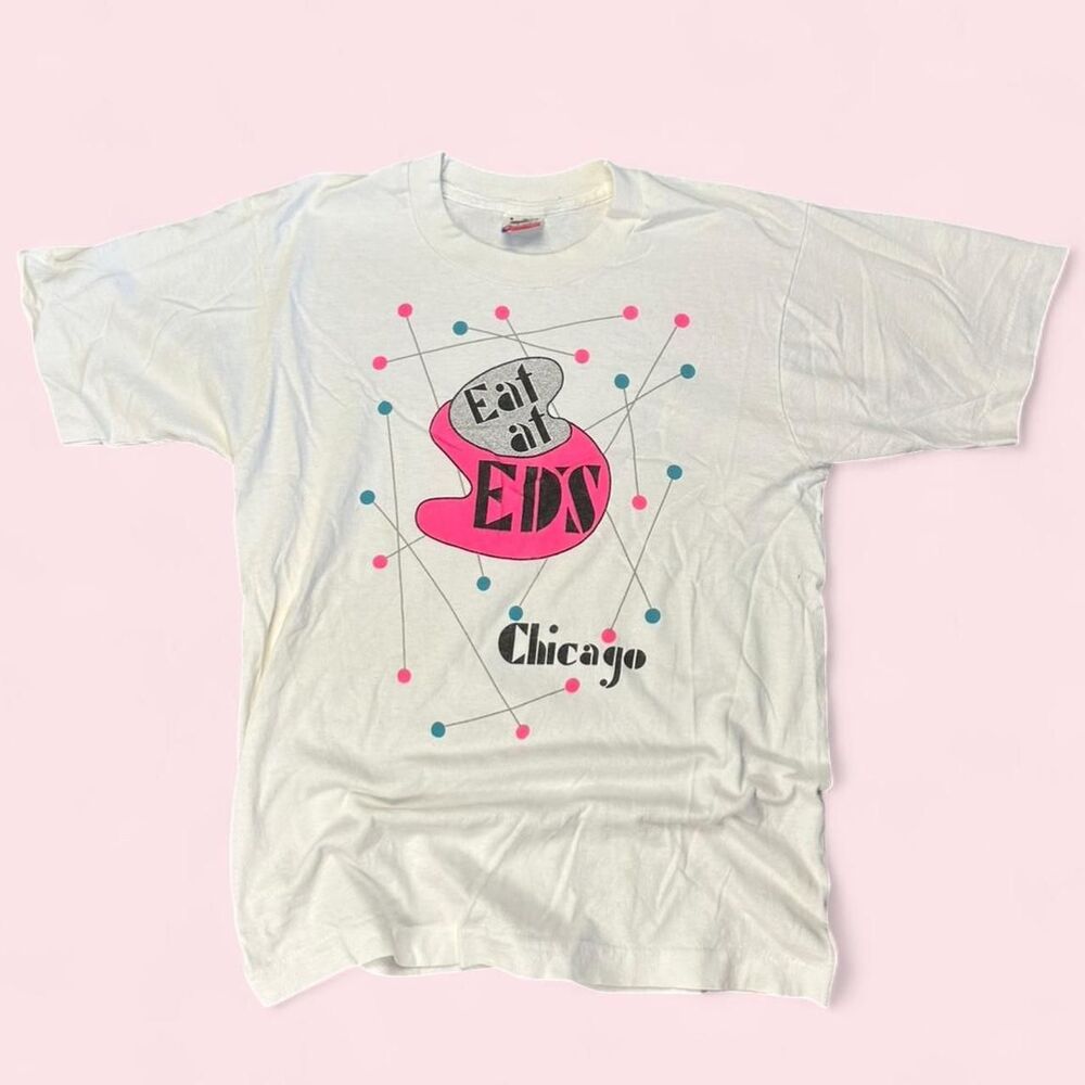 VTG S 80s 90s Chicago Restaurant Souvenirs Promo Retro Baby Tee Graphic T shirt
